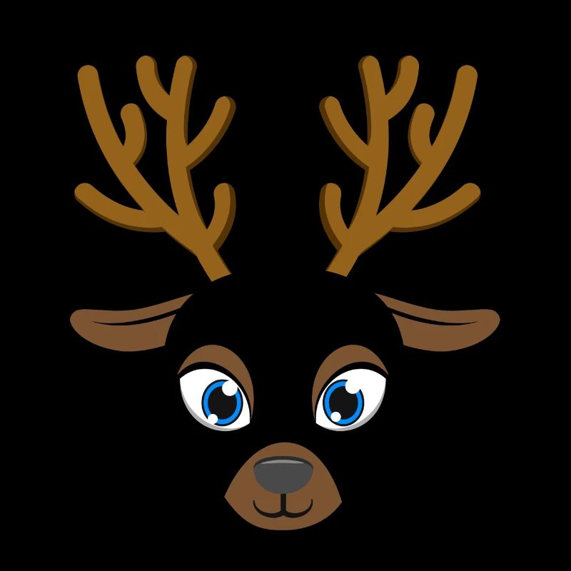 Visage de renne mignon animal de Noël