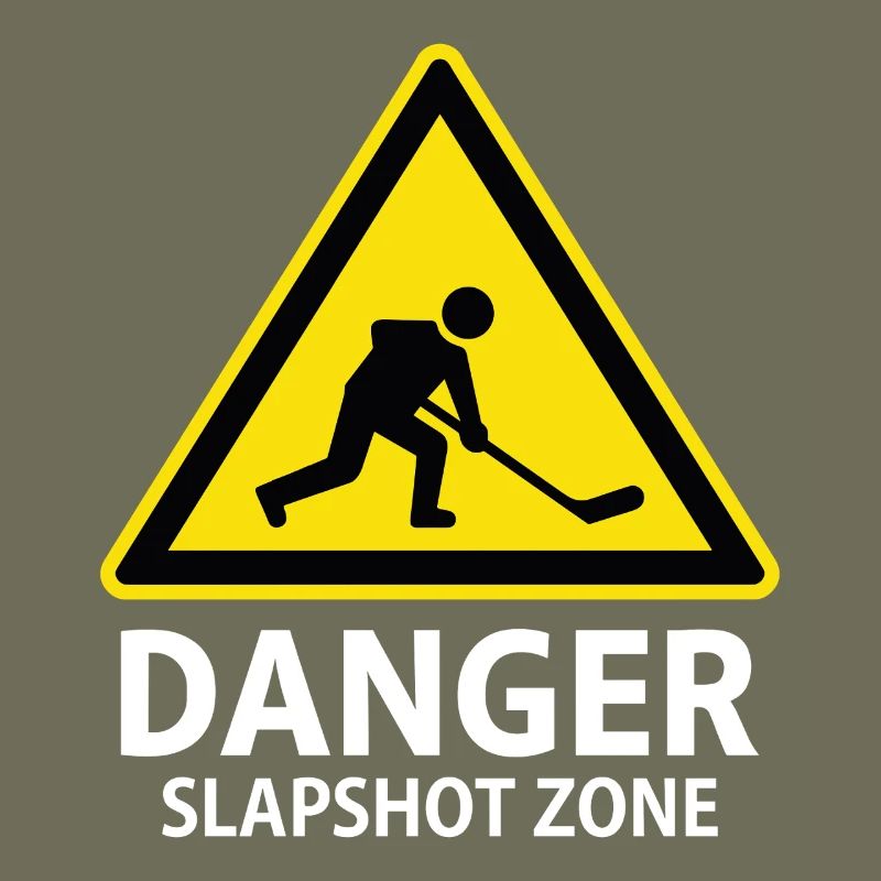 Danger Slapshot Zone Eishockey Warnschild