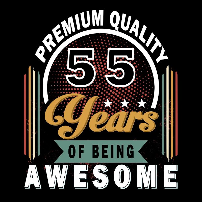 55 Jahre Großartig Badge