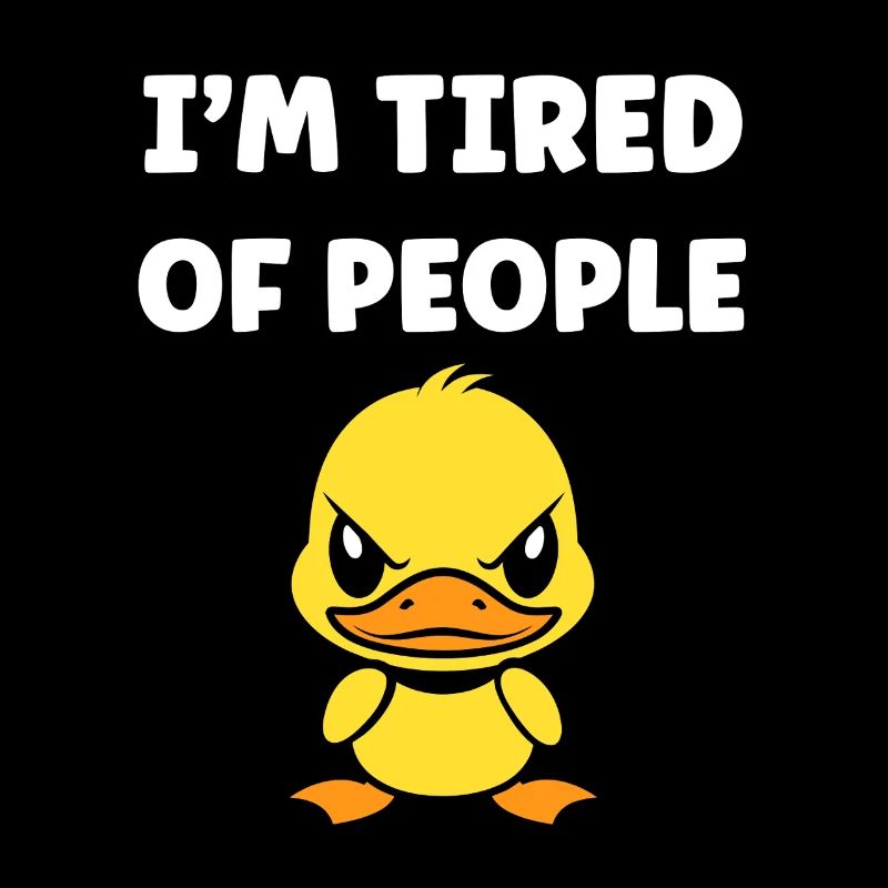 Marre gens canard cartoon