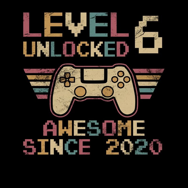 6. Geburtstag 6 Jahre Level 6 unlocked Geschenk