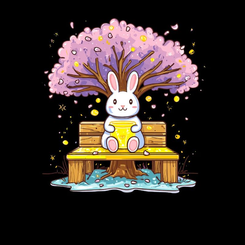 Kaninchen mit Honig am Baum