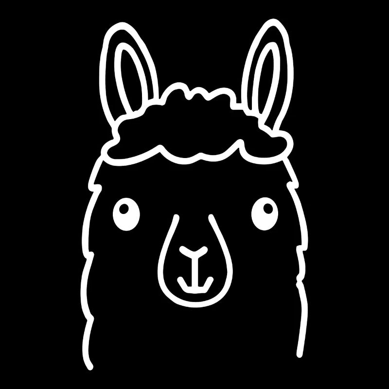 Illustration de la tête d’un lama alpaga mignonne