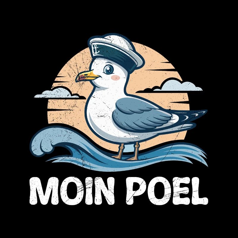 Ostsee MOIN POEL Souvenier Möwe Lustiges