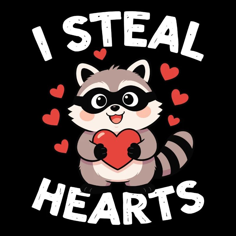 I Steal Hearts Waschbär