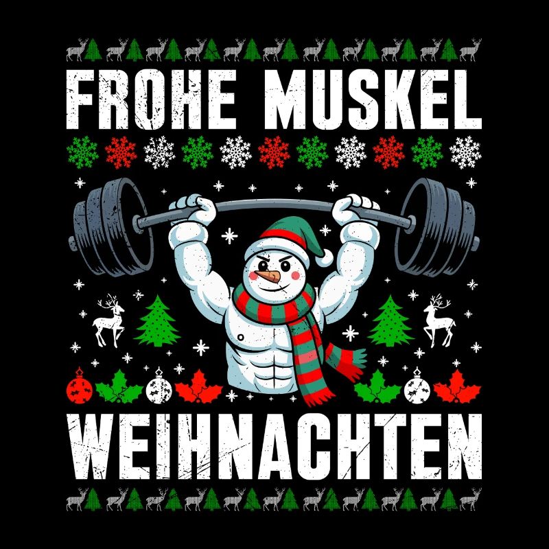Gym MERRY MUSCLE CHRISTMAS Funny