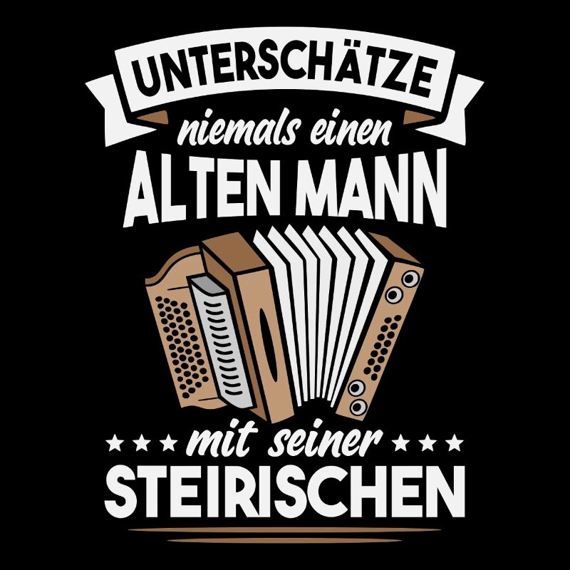 Steirische Harmonika Alter Mann Ziehharmonika