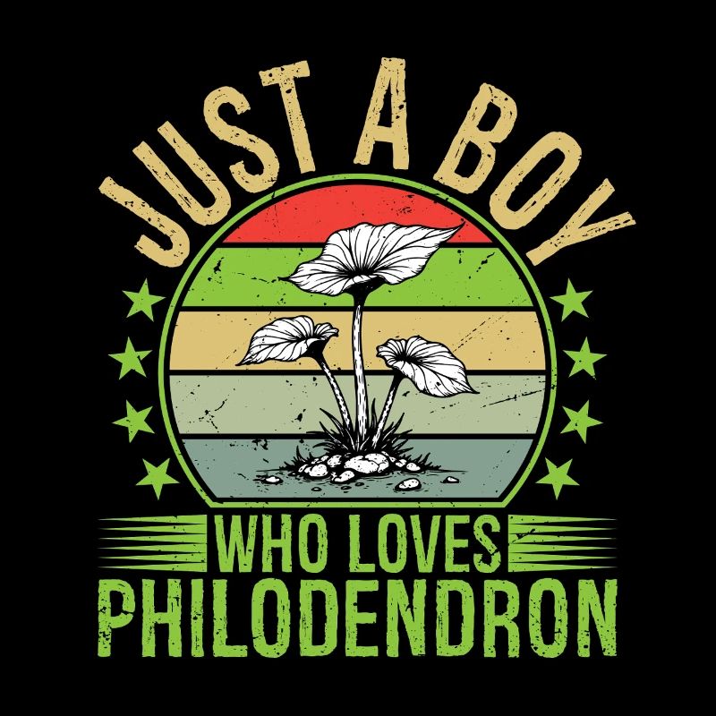 Just A Boy Who Loves Philodendron Plant