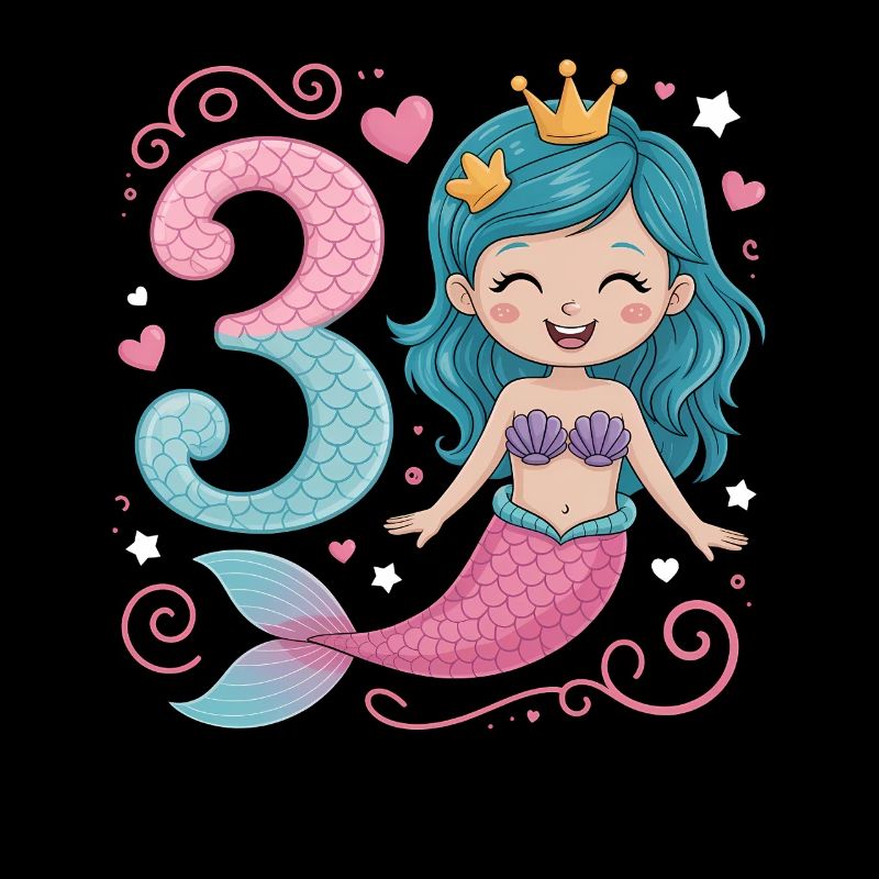 Mermaid 3rd Birthday 3 Years