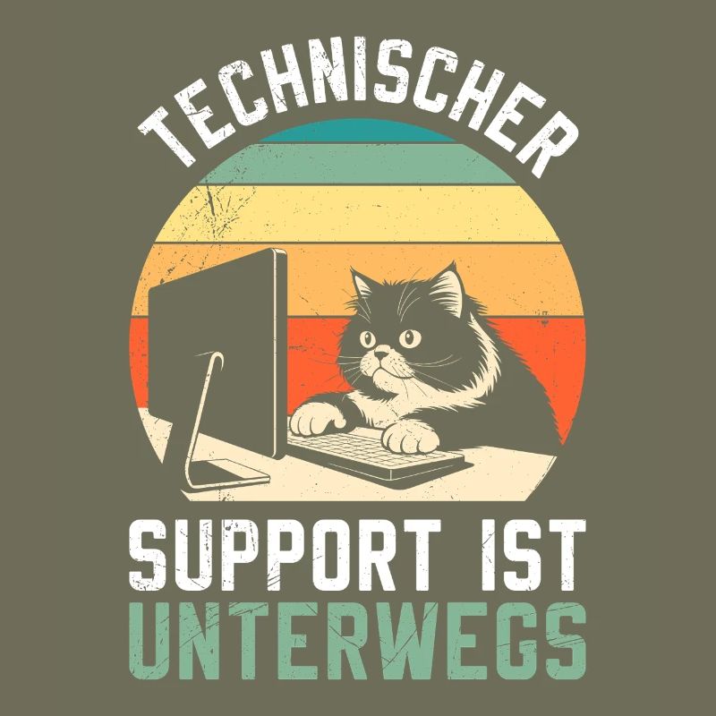Computer TECHNISCHER SUPPORT IST UNTERWEGS LUSTIG