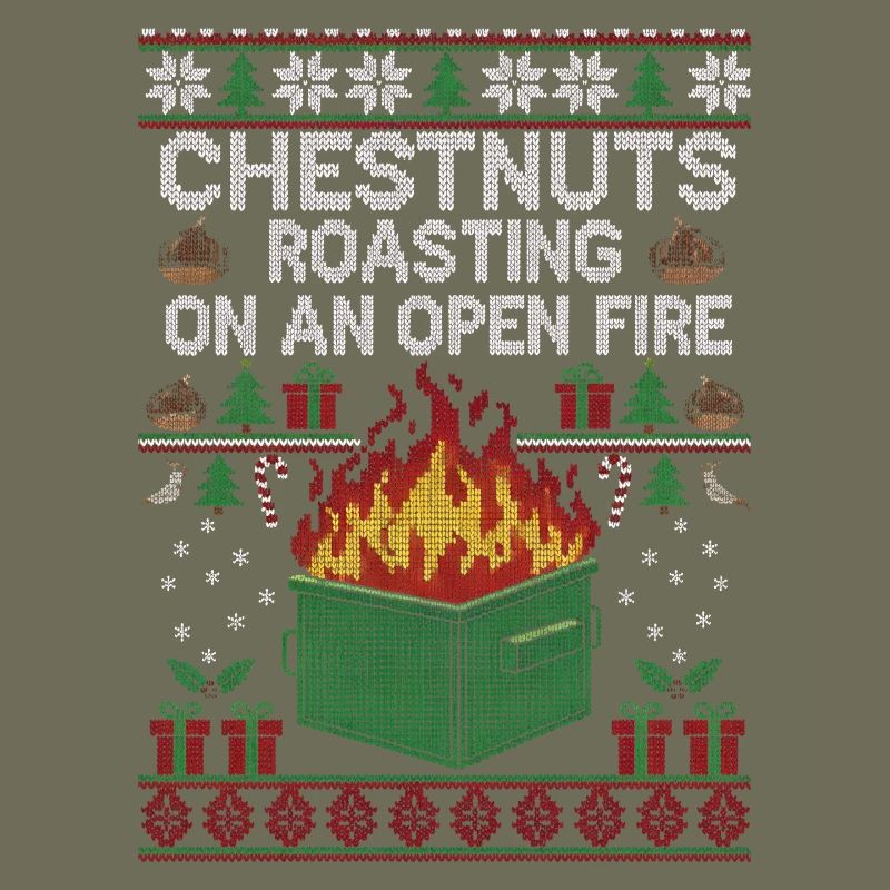 Roasting chestnuts on an open fire garbage can