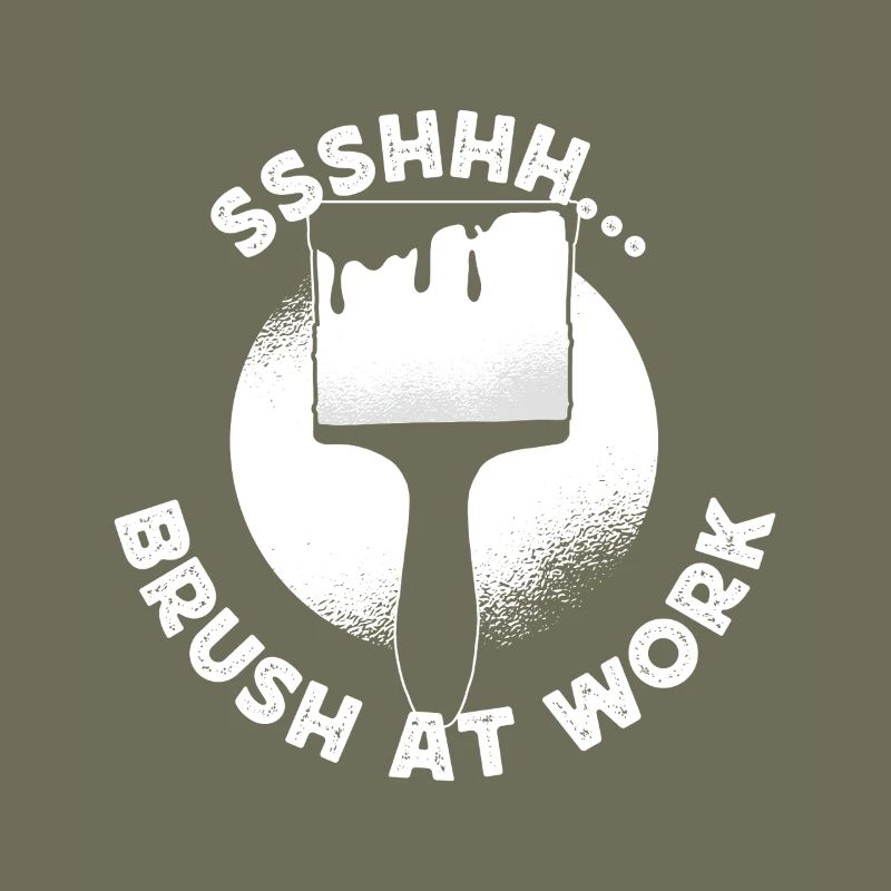 Funny Art Painter Brush At Work Drawing Gift