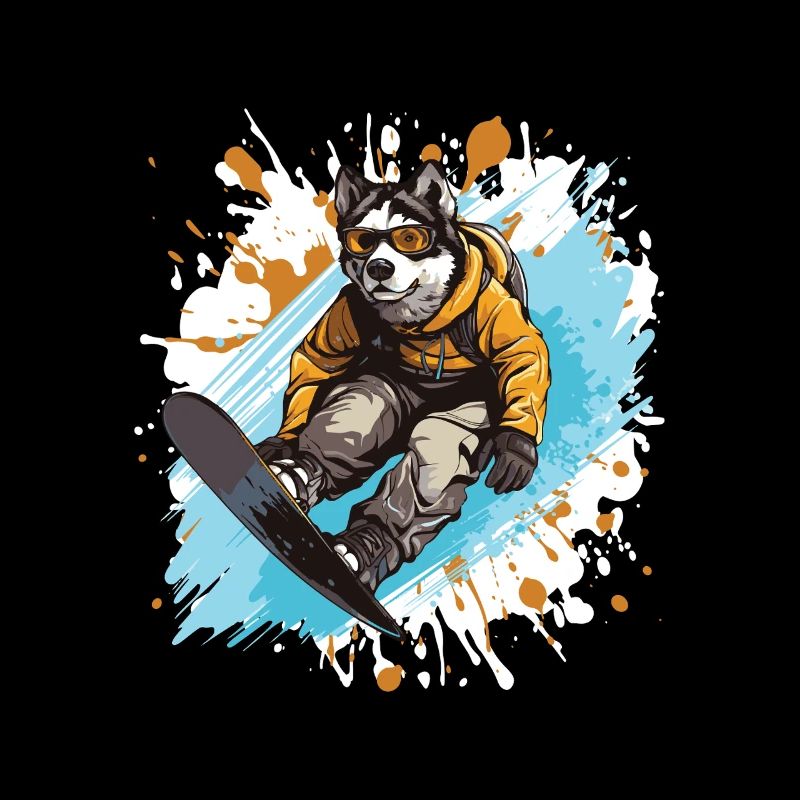 Husky Hund Snowboard