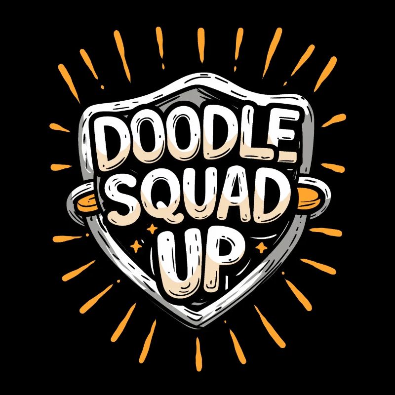 Doodle Squad Up Kritzeln Zeichnung