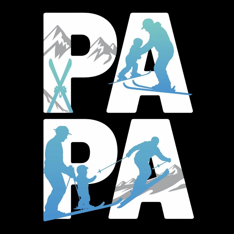 Aventure de ski Papa et Enfant