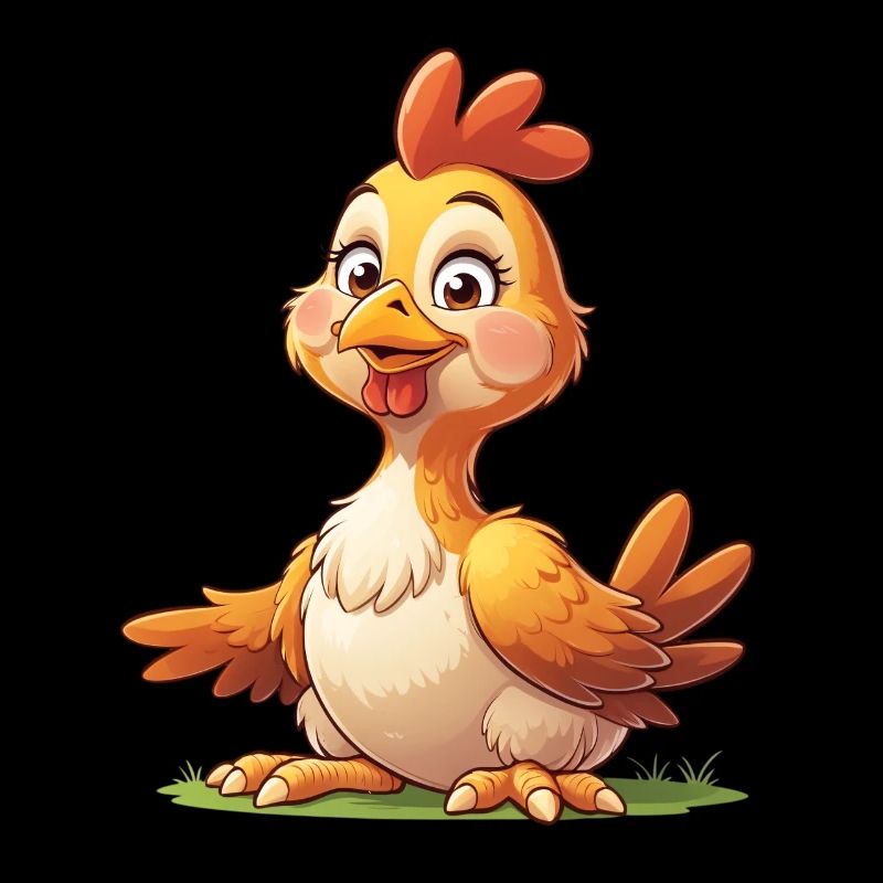 Cuddly chicken cartoon character