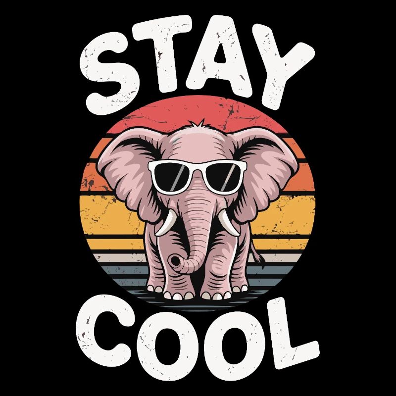 Stay Cool Elefant - Kinder Retro