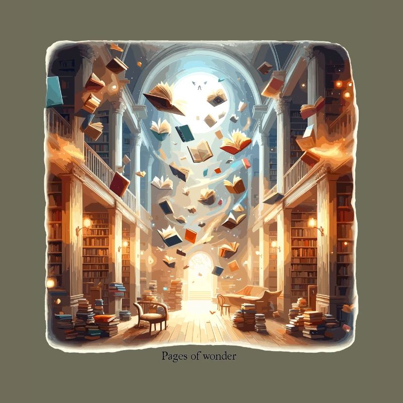 Library Magic: Flying Books