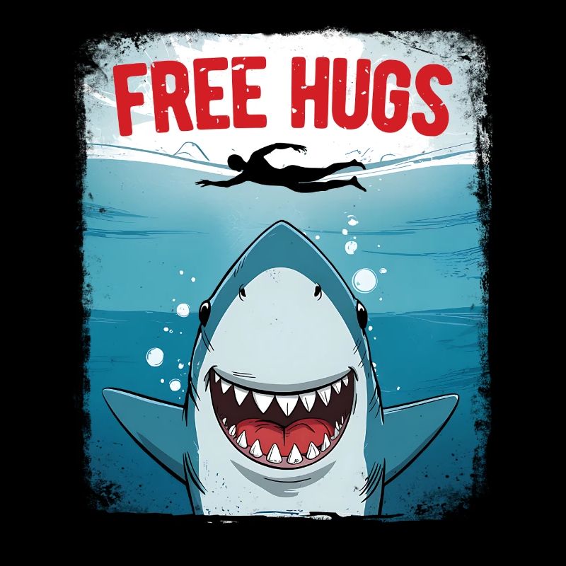 Câlins de requin drôles gratuits Drôles