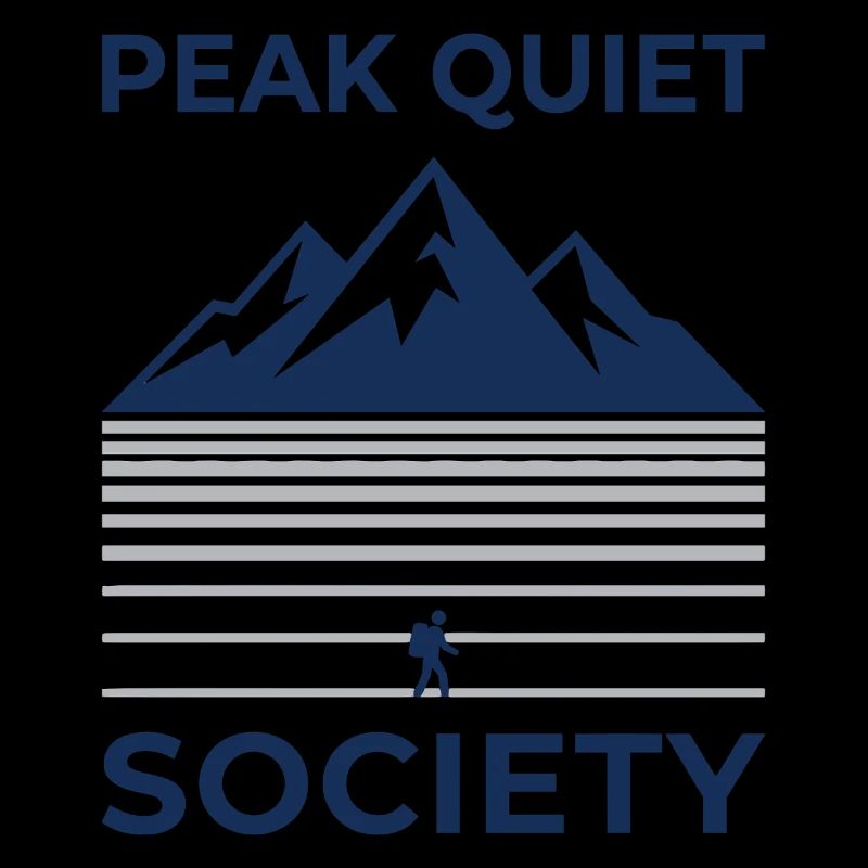 PEAK QUIET Mountain Silhouette Motif
