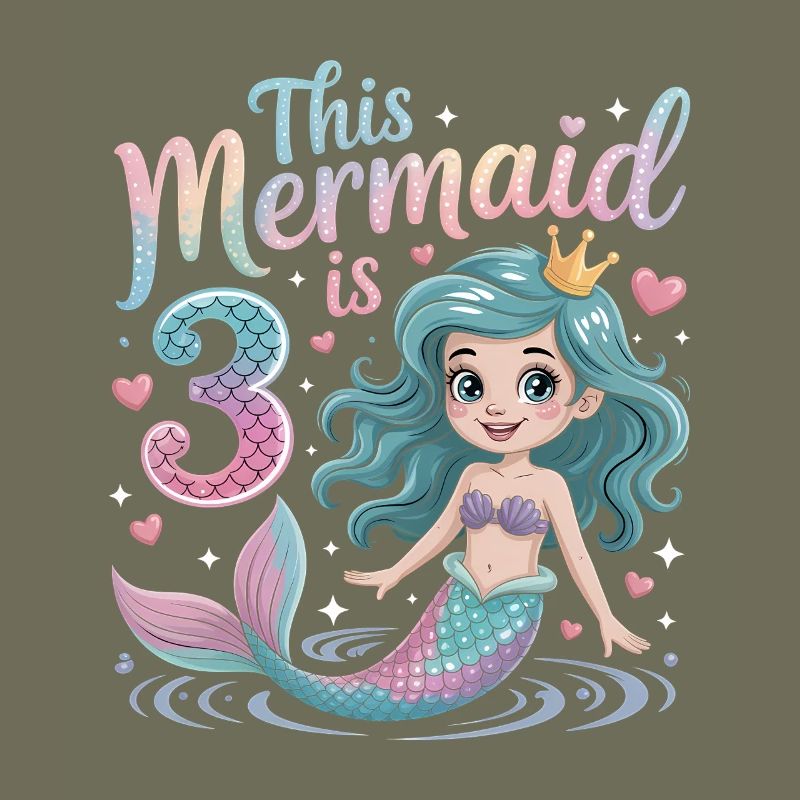 Mermaid 3rd Birthday 3 Years