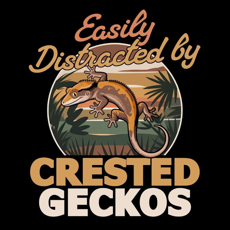 Funny Reptile Crested Gecko