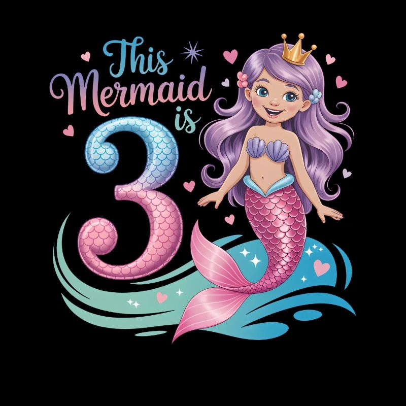 Mermaid 3rd Birthday 3 Years