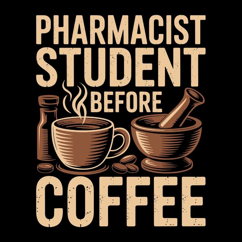 Pharmacist Student Before Medicine Coffee Lover