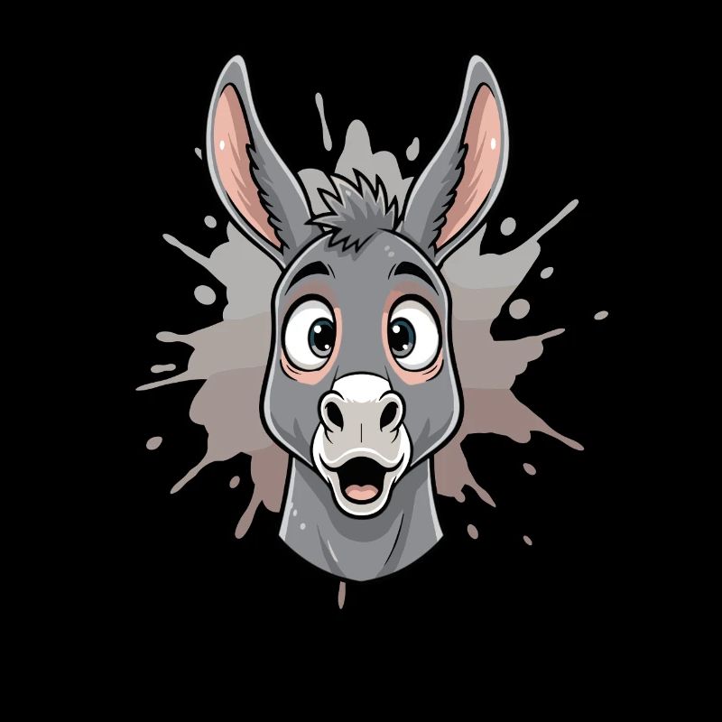 Cartoon Donkey in Spritz Splash