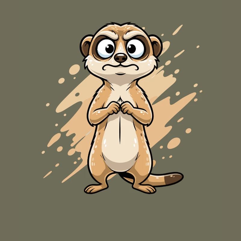 Zweifelndes Erdmännchen Cartoon