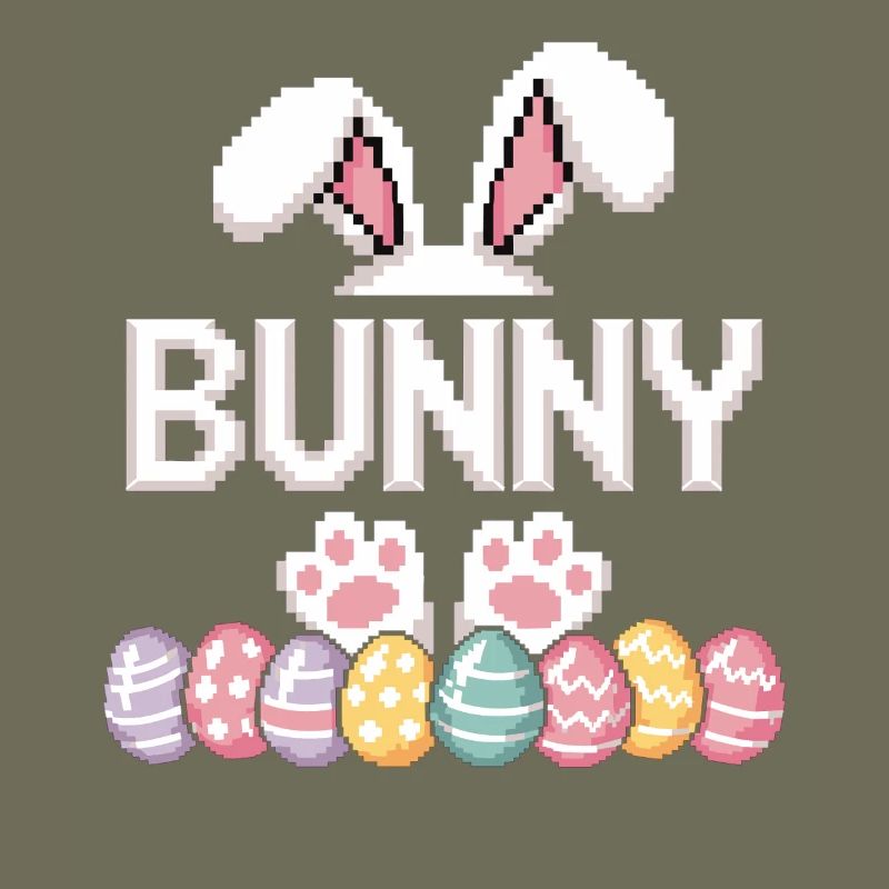 Easter Bunny Bunny Shirt – Retro Pixel Easter Motif