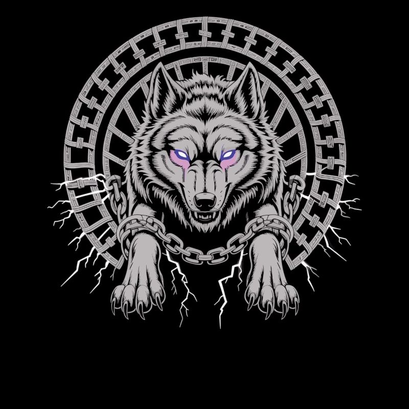 Wolf Symbol T-Shirt – Wolf Head Power Motif