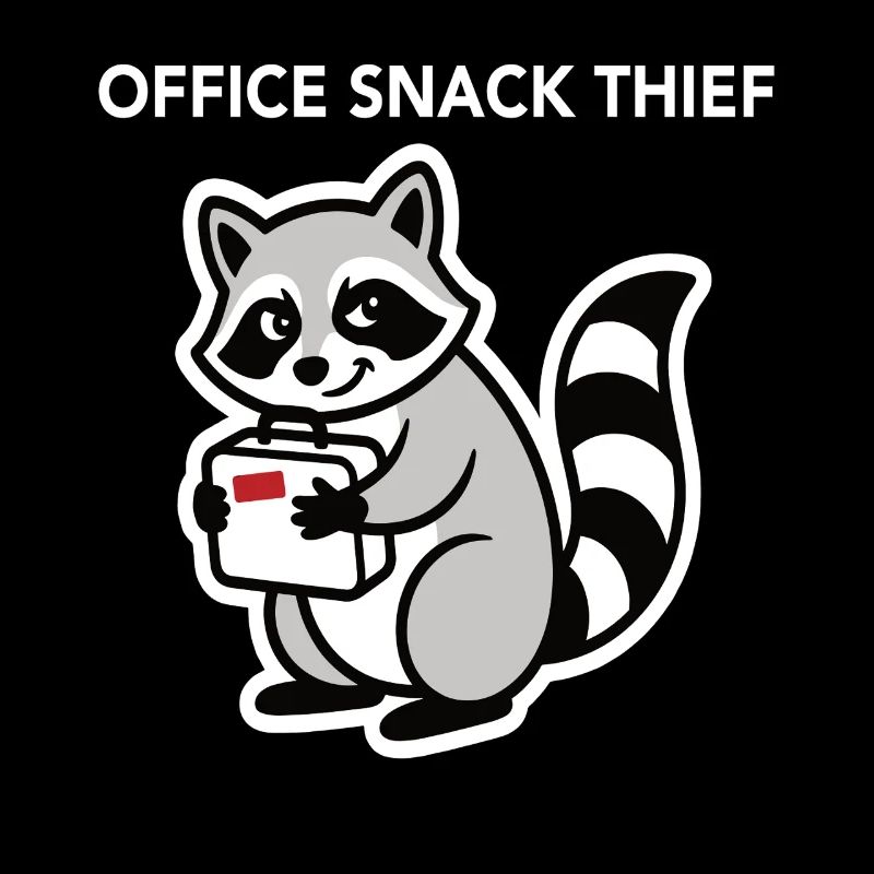 Office Snack Thief Waschbär Büro Humor