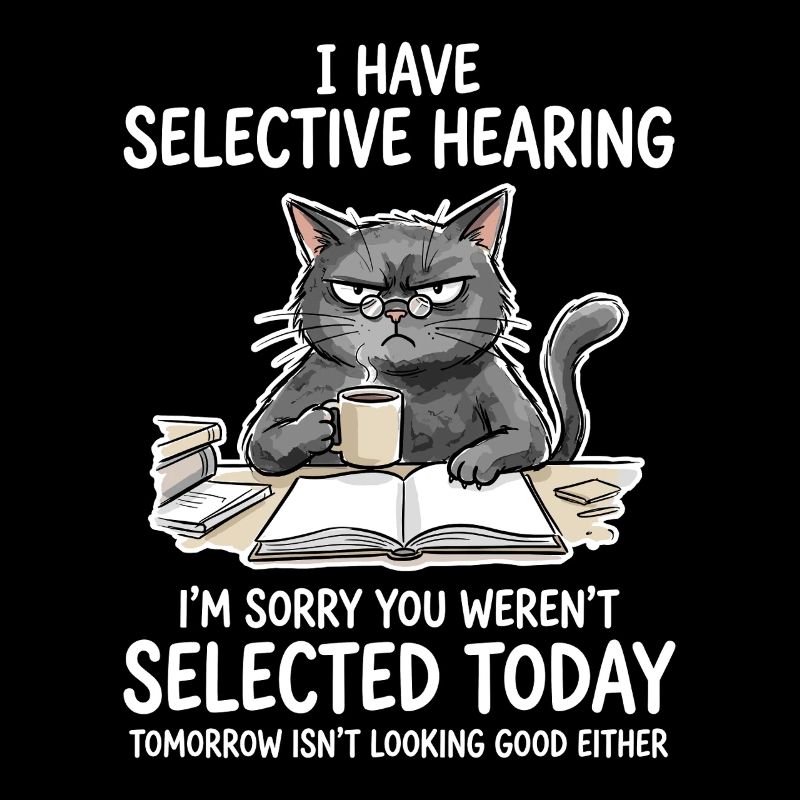 Grummelkat Learning Humor Motif