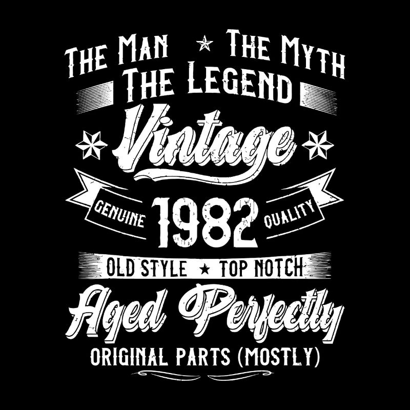 Vintage Legend Typografie von 1982