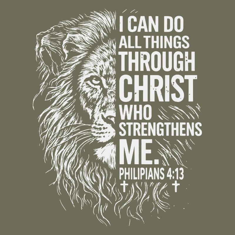 Lion's strength through Christ—Philippians 4:13