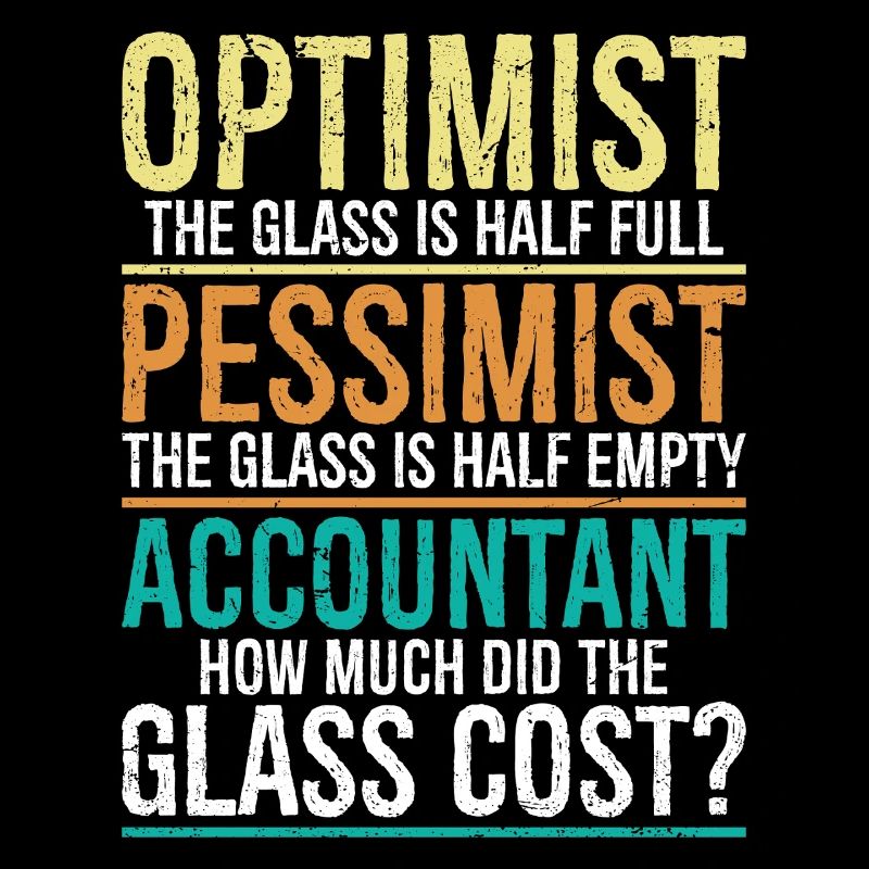 optimiste Le verre est à moitié plein pessimiste