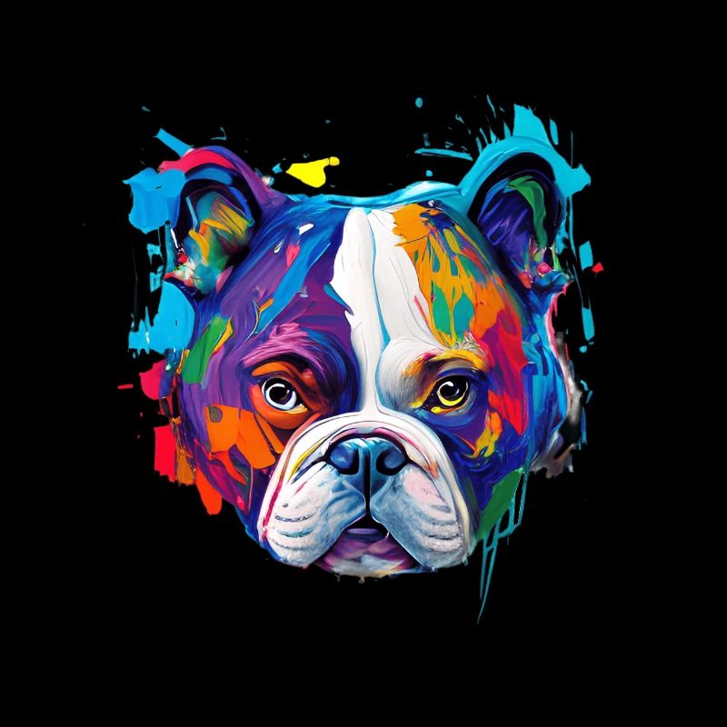 Caniche coloré amour Pop Art Amour des chiens