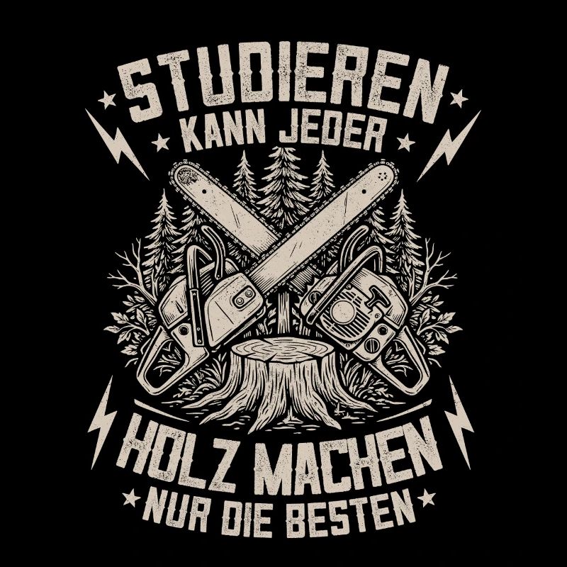 Lustiges Holz Kettensäge Waldarbeiter Forst Spruch