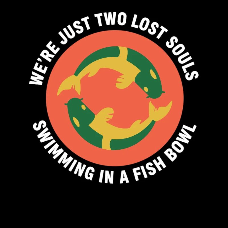 Swimming Fish Bowl Humor Saying