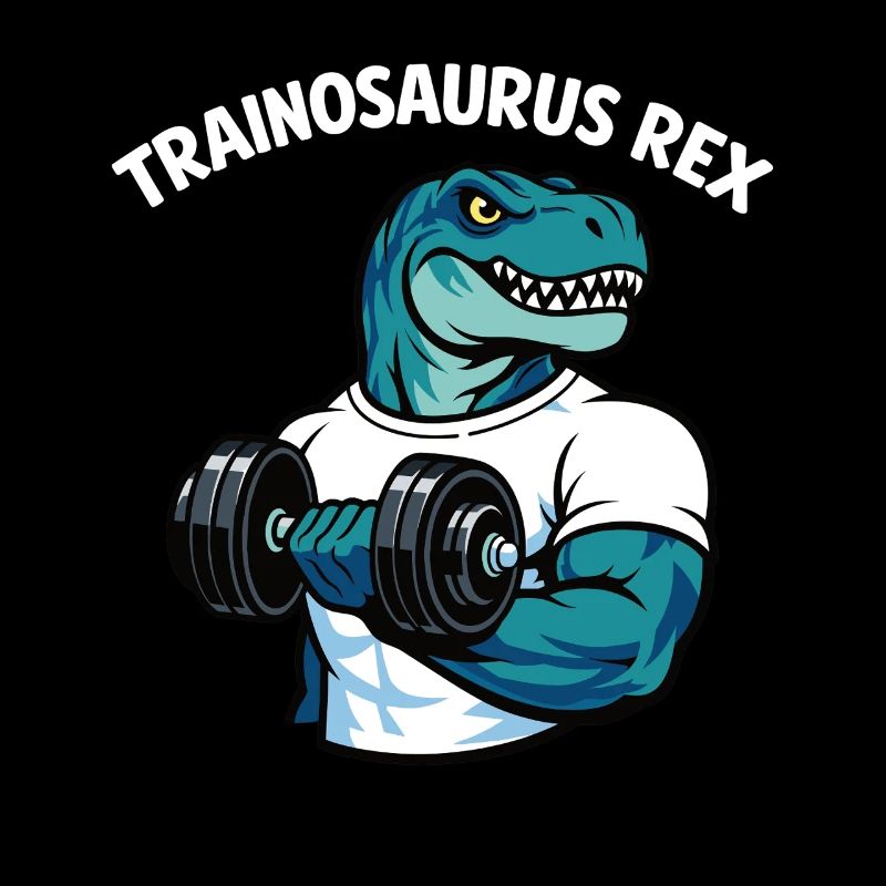 Trainosaurus Rex Funny Gym Dinosaur Shirt