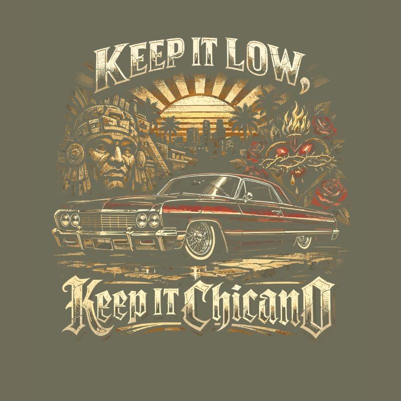 Lowrider Auto Keep It Low Keep It Chicano