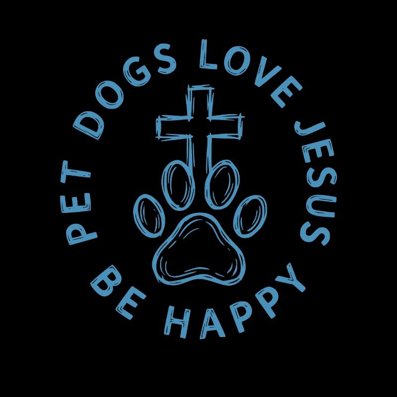 Les chiens de compagnie aiment Jésus Sois heureux