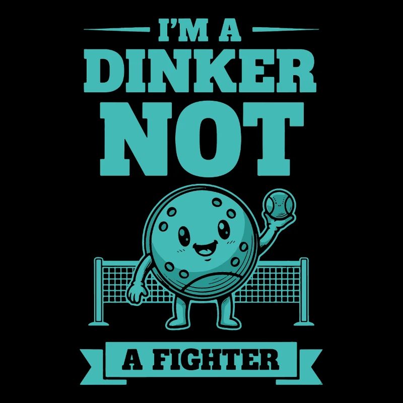 Pickleball Funny Player Dinker Not A Fighter Love
