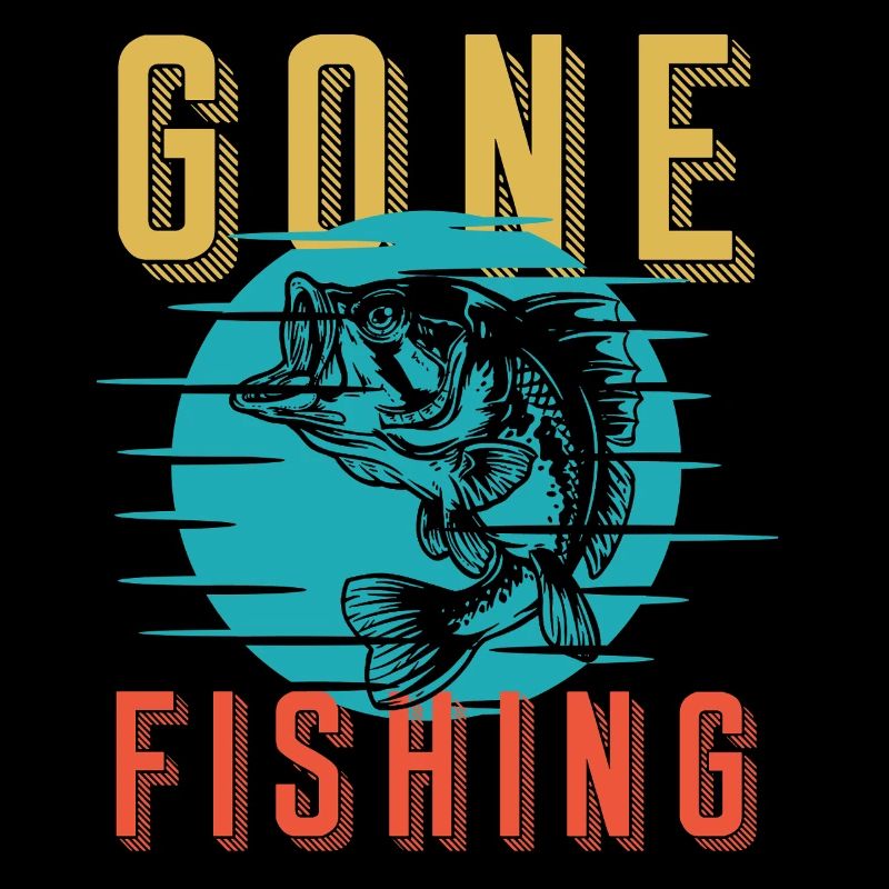 Gone Fishing Retro Splash