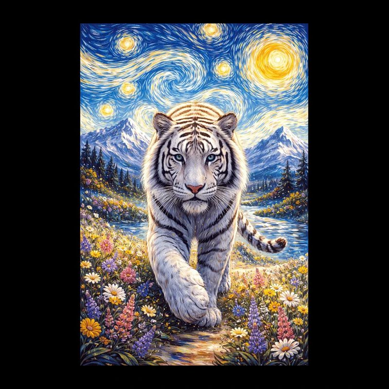 White Tiger Starry Night