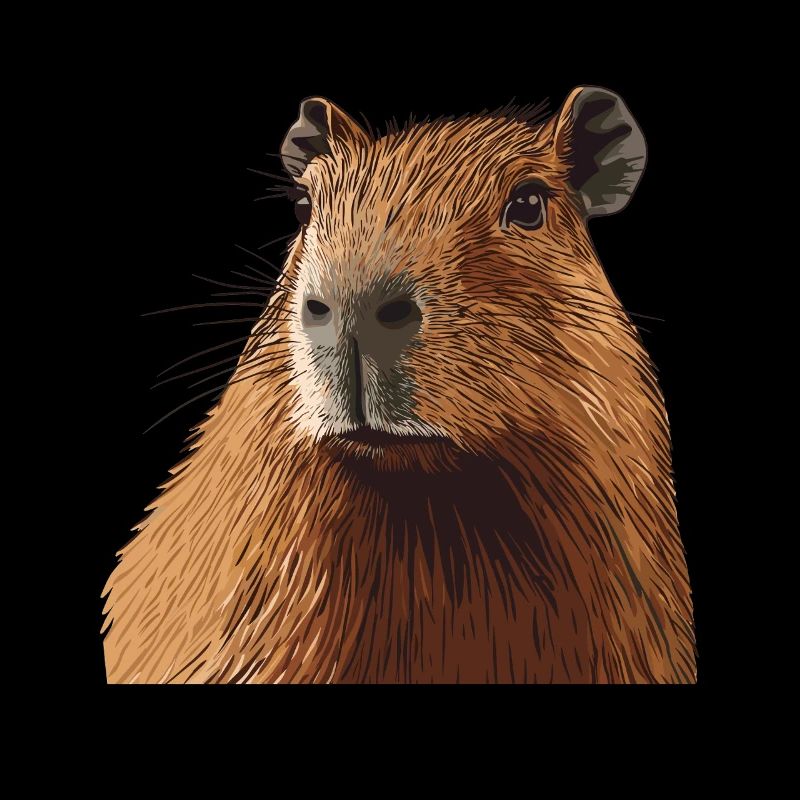 Portrait câlin de Capybara