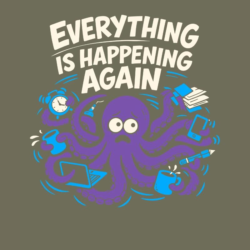 Funny Octopus Overstimulated