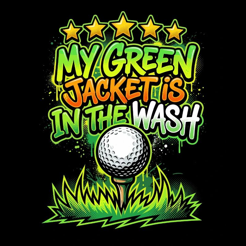 Grünes Golfmotiv in der Wäsche
