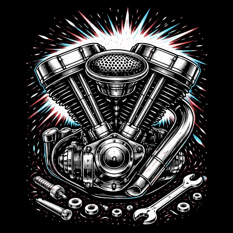 Motorcycle Engine Screwdriver Tuning Design